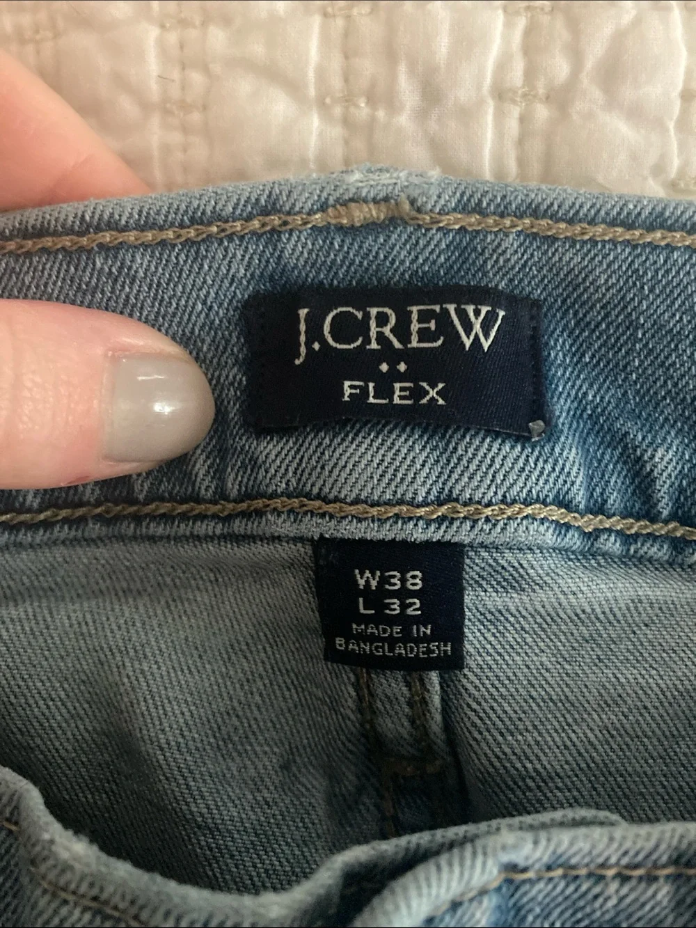 J. Crew Men's Athletic Slim Straight Jeans in Light Blue Wash